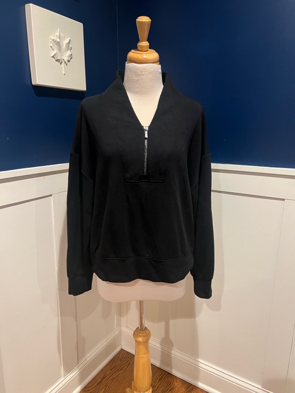 Lou & Grey Black Half-Zip Sweatshirt